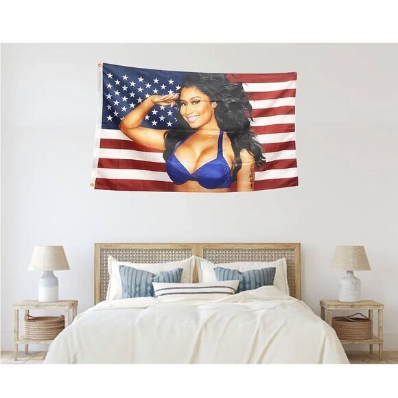 Nicki Minaj Flag American Flags 4x6FT Barb Flag USA Nicki Minaj Tapestry … - Picture 6 of 7